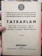Tatraplán TATRA - katalog náhradních dílů T-600 4 Cylinder ANGLICKY, NĚMECKY FRANCOUZSKY!