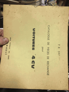 VOITURES 4 CV - FRANCOUZSKY!! Katalog náhradních součástí os. automobilu RENAULT 4 CV typu R ...
