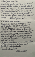 RUKOPIS - ORIGINÁLNÍ VLASTNORUČNÍ PŘÍPIS
