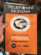 Telefonní seznam 1/I. Uzlový telefonní obvod Praha stanice organizací AB