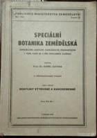 Speciální botanika zemědělská. Část první, Rostliny výtrusné a nahosemenné.