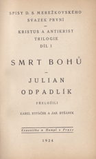 Smrt bohů - Julian Odpadlík