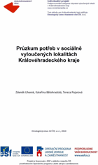 Průzkum potřeb v sociálně vyloučených lokalitách Královéhradeckého kraje