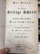 BIBLIA Die Bibel oder die ganze Heilige Schrift des alten und neuen Testaments, nach der deutschen ...