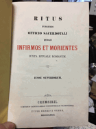 Ritus fungendi officio sacerdotali quoad infirmos et morientes iuxta rituale Romanum