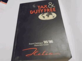 Tax Duty Free. Export Catalogue 1985/86. Diplomatic Corps HELIA