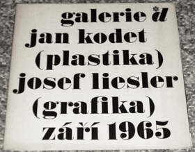 J.LIESLER a J.KODET katalog z výstavy v Galerii D