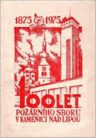 1875-1975. 100 let požárního sboru v Kamenici pod Lipou