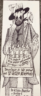 ADOLF BORN - pozvánka na večer keramiků