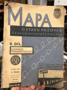 Mapa o stavu vozovek československých silnic. II. díl, SLOVENSKO A PODKARPATSKÁ RUS 1:700000