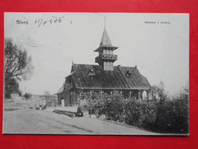 Slaný - Schlan, okrese Kladno, restaurace u plovárny (pohled)