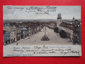 Hradec Králové - Königgrätz, náměstí, kostel (pohled)