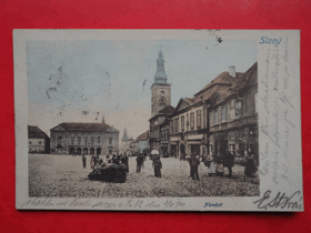 Slaný - Schlan, okres Kladno, náměstí (pohled)