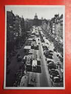 Praha - Prag - Prague, Václavské náměstí, auta, tramvaje (pohled)