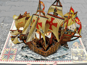 Christoph Columbus Genuensis. Santa Maria 3D POP UP