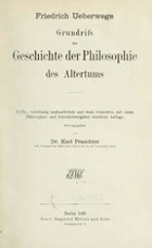 Grundriss der Geschichte der Philosophie des Altertums