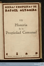Historia de la propiedad comunal