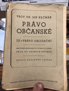 Právo občanské. III. díl, Právo obligační
