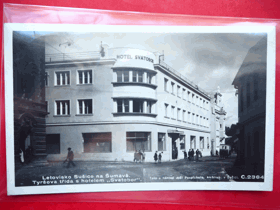 Sušice, Schüttenhofen, okres Klatovy, hotel Svatobor, foto Jožo Pospíchal (pohled)