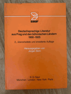 Deutschsprachige Literatur aus Prag und den böhmischen Ländern. 1900 - 1925 Chronologische ...