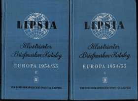 2SVAZKY 2BDE Lipsia - Briefmarken-Katalog. 1954/55, Europa I - II