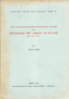 Das theologisch-philosophische System des Muammar ibn Abbad as-Sulami (gest. 830 n. Chr.).