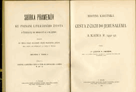 Martina Kabatníka Cesta z Čech do Jerusalema a Kaira r. 1491-92