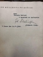 Od Mnichova po Košice 1939-1945 VĚNOVÁNÍ FIERLINGER!