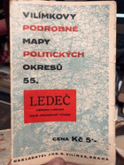 LEDEČ Vilímkovy Podrobné mapy politických okresů 1:100 000