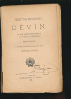 DĚVÍN Báseň směšnohrdinská o dvanácti zpěvích