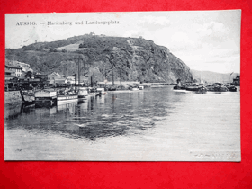 Ústí nad Labem - Aussig an der Elbe, řeka, loď (pohled)