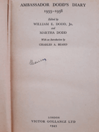 Ambassador Dodd's Diary 1933-1938