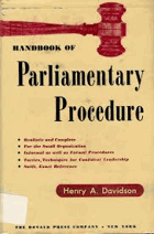Handbook of Parlimentary Procedure