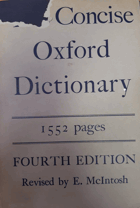 The Concise Oxford Dictionary of current English
