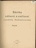 Sbírka zákonů a nařízení republiky Československé