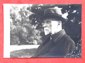 Poslední snímek T. G. Masaryka TGM (pohled)