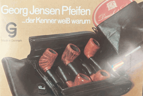 GEORG JENSEN PFEIFEN - DER KENNER WEIß  WARUM prospect, catalogue PIPE PIPES !!