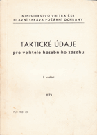 Taktické údaje pro velitele hasebního zásahu