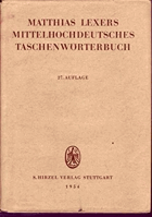 Mittelhochdeutsches Taschenwörterbuch