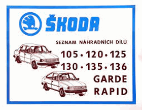 Škoda 105 . 120 . 125 . 130 . 135 . 136 . Garde-Rapid. Seznam náhradních dílů