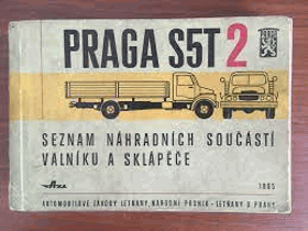 Seznam náhr. součástí valníku a sklápěče Praga S5T-2