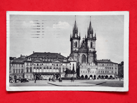Praha - Prag - Prague, Staroměstské náměstí, auto (pohled)