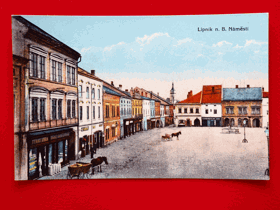 Lipník nad Bečvou,  okrese Přerov, náměstí, povoz (pohled)