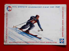 VIII. Světové akademické zimní hry 1949, lyžař (pohled)