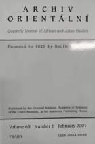 rchiv Orientální - Quarterly Journal of African and Asian Studies vol. 69