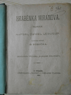 Hraběnka Miranova - román