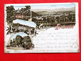 Dubí - Eichwald, okres Teplice, dlouhá adresa, koláž, více záběrů (pohled)
