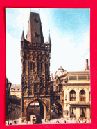 Praha - Prašná brána, tramvaj (pohled)