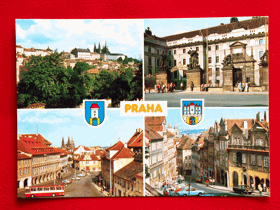 Praha - Pražský hrad, auto (pohled)