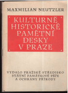 Kulturně historické pamětní desky v Praze